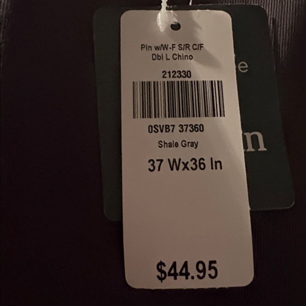 L.L. BEAN NWT Natural Fit Chino Pants in Olive Green Size 37 x 36 — NWT - Picture 9 of 9